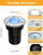 Zuckeo Rgb Low Voltage Landscape Lights Led Color Changing Well Lights Outdoor In Ground Light Waterproof Accent Spotlights 12-24V Landscape Lighting For Yard Garden Pathway(8Pack With Connectors)