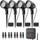 Zzxx 12W Low Voltage Landscape Lighting Led Landscape Lights With Photocell Sensor 2700K 1200Lm Super Warm White Outdoor Spotlight Ac/Dc 12V-24V Ip66 Waterproof For Yard Garden Pathway House (4 Pack)