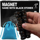 Alneti Magnet Game With String Travel Size - Magnetic Chess Set With Stones For Family Night - Fun Portable Two Player Magnet Rocks For Teens - Magnetic Games For Adults And Kids