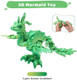 Aoontyen 3D Printed Dragon With Wings Flying,Articulated Flexible Joints Toys, Birthday Easter Christmas Desk Pet Home Office Decor Desk Toys, Fidget Toys For Kids Ages 3 4 5 (Green)