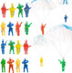 Artcreativity 36 Packs / 2.5” Army Parachute Toys For Kids, Vinyl Parachute Men Toy In Assorted Colors, Durable Plastic Army Men Action Figures Hand Throwing For Boys & Girls Artcreativity 36 Packs / 2.5” Army Parachute Toys For Kids, Vinyl Parachute Men Toy In Assorted Colors, Durable Plastic Army Men Action Figures Hand Throwing For Boys & Girls