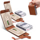 Behegtye Foldable Travel Cribbage Board Game Set, Leather Cribbage Board Set - 6 Pegs, 1 Playing Card And Instruction, Portable Travel Cribbage Board With Storage Area For Cribbage Lovers (1Pcs)