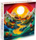 Bgraamiens Canyon Sunset - 1000 Pieces Modern Art Puzzle, 3D Visual Mountain Scenery, Unique Color Challenge