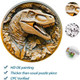 Bgraamiens Puzzle-Jurassic Relic- 3D Visual Dinosaur Inside A Fossil 1000 Pieces Round Jigsaw For Adult,Unique Autostereoscopy Jigsawpuzzle Hard Challenge For Adult