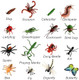 Bohs Bug Play Figures, Realistic Insect Toys For Educational Projects - 16 Pcs, 2-3 Inch In Length - Perfect Party Favors, Birthday Cake Stand