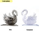 Btyyihex 3D Crystal Swan Puzzle, Crystal Puzzle Brainteasers For Puzzlers Ages 16 And Up, 45Pcs(Transparent)