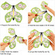 Chenkaiyang 20 Pcs Magic Flying Butterfly, Wind Up Butterfly Toy Rubber Band Powered Flying Butterflies Surprise For Explosion Box Envelope Wedding Birthday Party (20 Classic Style)
