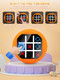 Dollox 4-In-1 Mini Tic Tac Toe Bolt Game, Electronic Handheld Game Puzzle Board Games Console Brain Training Includes Tic Tac Toe, Memory Flash, Whack-A-Mole Family Fun Travel Games (Orange)