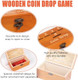 Extguds Wooden Penny Game,Coin Drop Game,Penny Coin Game Contains 50 Coins,Wooden Game Box And 1 Dice,A Fun Board Game To Interact With Family And Friends