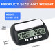 Feiyasi Digital Chess Clock Timer, Portable Digital Alarm Clock Board Game Timer, Having Basic, Reward, Delayed, And Timed Features, Suitable For Various Board Games, Including 2 Aa Batteries