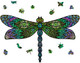 Globleland 120Pcs Dragonfly Wooden Jigsaw Puzzles For Adults 13.8X8.3Inch Insect Dragonfly Wooden Puzzle For Children Colorful Animals Shaped Wood Puzzles For Anniversary Birthday