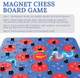 Hcusus Magnet Game, Magnetic Game Chess, Board Games For Kids 6-8-12, 2 In 1 Multiplayer Family Board Games, Magnet Chess Games With 36 Magnetic Pieces, Connect 5 Piece With 120 Plastic Pieces (Blue)