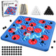 Hcusus Magnetic Game Chess, Magnet Game, Magnetic Board For Kids Adults Family Games Night, 2 In 1 Multiplayer Magnetic Games With 36 Stones & Connect-5-Piece Toys, Magnet Chess Set (Blue)