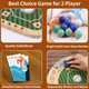 Horow Baseball Dice Board Game Thicken Wooden Travel Size Game With 3 Colors Marbles For 2 Players Baseball Themed Party For Adults & Families(3/9 Fan Shaped)