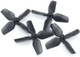 Hqprop 12Pcs Hqprop 1.2X1.2X4 31Mm 1Mm Shaft 4-Blade Propeller Set (6X Cw / 6X Ccw)