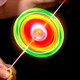 Htppzjr Flywheel Spinning Spinner Fidget Light Rainbow Lightshow Orbital Flash Novelty Adult'S Pull Line Flashing Glow In The Dark Wheel Colorful Sorting And Stacking