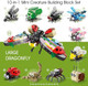 Ibrickpark Mini Creature Building Block Set, 10-In-1 Create 10 Fun Critters Or One Large Dragonfly, 318 Pieces, Stem Toy For Kids And Adults, Easter s, Party Favors, Holiday & Birthday Creative Ideas