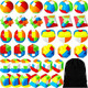 Jenaai 36 Pcs Brain Teaser Puzzles For Kids 3D Plastic Sphere Puzzle Chain Mind Game Puzzles For Boys Girls Holiday Christmas Challenge Game Party Favors