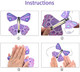 Kicofit Magic Flying Butterflies Toys For Pets Christmas Tree Ornaments Stocking Stuffer Wind Up