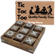 Leathervines Premium Acacia Wooden Tic Tac Toe Game Set For Kids And Adults 6.25”X 6.25” Handcrafted Board Games For Travel Tabletop Fun Parties & sClassic Indoor Outdoor Strategy Game For Family & Friends
