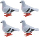 Luozzy 4Pcs Pigeon Wind Up Toys Dove Clockwork Pigeons Model For Jumping Simulation Early Clockwork Toy Kid Winding Flying Bird Party Favors Ornament, Random Color