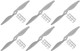 Meccanixity 6Pcs 7X5 Inch Propeller Rc Propellers 2-Vane Blades Props Gray With Adapter Rings For Rc Airplane Aircraft Prop Replacement Meccanixity 6Pcs 7X5 Inch Propeller Rc Propellers 2-Vane Blades Props Gray With Adapter Rings For Rc Airplane Aircraft Prop Replacement