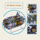 Menaimpk 3D Metal Puzzles For Adults Engine Models Kits,3D Metallic Mechanical Model Building Kit,Adults Assembly Brain Teaser Puzzle,Assemble Disassemble Puzzle