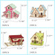 Mpiuet 9 Piece Set 3D Wooden Puzzle For Adults 3D Wooden House Brain Teaser Puzzle Diy Assembly Cottage Building Model Kits Log Cabin Model