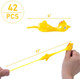 Poplay 42Pcs Flying Chicken Slingshot, Party Favors Treasure Box Toys For Classroom, Flicking Rubber Chickens Funny Gag For Kids & Adults, Novelty Classroom Exchange s