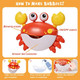 Poycuna Crab Bath Toys For Toddlers 1-3 2-4 Bathtub Bubble Maker With Music Automatic Kids Bathtub Bubble Machine Baby Bath Toys For Infants 6-12 12-18 Months Birthday s For 1 2 3 Year Old Boys Girls