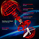 Rsng Hot Flying Orb Ball Spinner Magic 360 Rotating Hover Mini Drone Led Flying Orb Ball Toy Flying Spinner… (Red)
