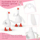 Sunnymove 1 Pcs Mini Desk Goose Wings 7 Inch Magnetic Silly Goose Statue Outfit Accessories Poseable White Wings For Magnetic Duck Statue Desk Key Holder Decoration (Cute)