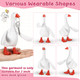 Sunnymove 1 Pcs Mini Desk Goose Wings 7 Inch Magnetic Silly Goose Statue Outfit Accessories Poseable White Wings For Magnetic Duck Statue Desk Key Holder Decoration (Cute)