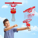 Super Wings Super Wings Flying Toys, Jett Flying Toys For Kids Ages 3-5 4-8, Fun Outdoor Flying Disc Launcher Toys, Airplane Outside Flying Toys For Kids Boys Girls 3 4 5 6 7 8 Year Old