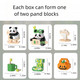 Tim Chess Timchess Mini Building Blocks Panda 2 In 1 Cute Mini Panda Blocks Buiding Sets For Kids 6 7 8 9 10+ Teens Adult 3D Animal Blocks Toy (Panda With Pumpkin)