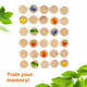 Ulanik Fruits And Vegetables Matching Memory Game For Toddlers Age 3 + Year Old Preschool Wooden Board Games For Kids 4-8 Learning & Education Toys — 30 Pcs