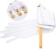 Whaline 30 Pack Ribbon Sticks Chromatic Silk Ribbon With Bells Fairy Stick Wish Wands For Wedding Party (White)