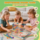 Whimsiplay Montessori Game Wooden Board Games, 42 Colorful Sticks Dice Game Math Learning Toys For 3 4 5 6 Year Olds, Builds Fine Motor Skills & Counting, Family Travel Games For 3 Year Olds For Kids
