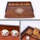 Wodgod Shut The Box Game With 12 Pcs Wooden Numbers，Wooden Board Table Math Game