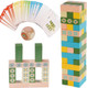 Zamtzax Wooden Tumble Tower Stacking Game For Kids & Adults – Fast-Paced Fun Family Night Puzzle Board Game, Match Challenge With Building Blocks For Party Or Classroom Games