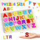 Zeoddler Alphabet Puzzles, Wooden Puzzles For Toddlers, Abc Shape Puzzles For Kids, Preschool Learning Activities, For Girls Boys