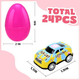 Zmciner 24Pcs Prefilled Easter Eggs With Vehicle Toys, Filled Easter Eggs With Toys Inside For Easter Basket Stuffers, Party Favors, Easter Hunt