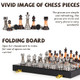 Agirlgle 15" Large Chess Set For Adults And Kids With Weighted Acrylic Pieces, 3.5" King & Portable Folding Marbling Wooden Board - Travel Set, Family Board Game , Elegant Classic Game Agirlgle 15" Large Chess Set For Adults And Kids With Weighted Acrylic Pieces, 3.5" King & Portable Folding Marbling Wooden Board - Travel Set, Family Board Game , Elegant Classic Game