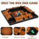 Agirlgle Shut The Box Dice Game, 1-4 Players Wooden Family Board Math Game With 12 Dice ，Pub Strategy Dice Game For Adults Classic Tabletop Educational Game For Family, Classroom, Home