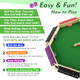 Alangduo D 2-8 Players Shut The Box Dice Game-Colorful 8 Way Wooden Board Table Math Game With 16+6 Dices - Close The Box For Kids, Adults Families Party (Instruction Included)