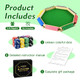 Alangduo D 2-8 Players Shut The Box Dice Game-Colorful 8 Way Wooden Board Table Math Game With 16+6 Dices - Close The Box For Kids, Adults Families Party (Instruction Included)