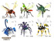 Boterlun Insect Collection Building Set，Collectible Model Building Kit For Kids Teen& Adults, With Scorpion, Spider, Mosquito, Wasp, Dragonfly, Beetle,Fun For 6 7 8 9 10 12+ Boys Girls