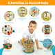 Boxiki Kids 8-In-1 Wooden Activity Cube For Toddlers - Multi-Functional Learning Toy With Bead Maze, Shape Sorter, Abacus, Clock, Gears, Interactive Music And Board Game - Fun Educational Toy For Kids 3+ Years Boxiki Kids 8-In-1 Wooden Activity Cube For Toddlers - Multi-Functional Learning Toy With Bead Maze, Shape Sorter, Abacus, Clock, Gears, Interactive Music And Board Game - Fun Educational Toy For Kids 3+ Years