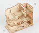 Caincosmetic Young Modeler 3D Puzzle Mini Narrow House – Wooden Brain Puzzle Assembly Kit, Creative Model Building (1:150 Scale)