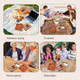 Demine Farkle Classic Dice Game Set – Wooden Dice Tray With Storage Case, 2 Sets Of Dice, Score Pad, Pen Holder & Built-In Scoring Guide – Family Game Night Or
